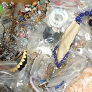 4 lbs Junk Drawer Jewelry Lot Crafts Repair Repurpose Fun